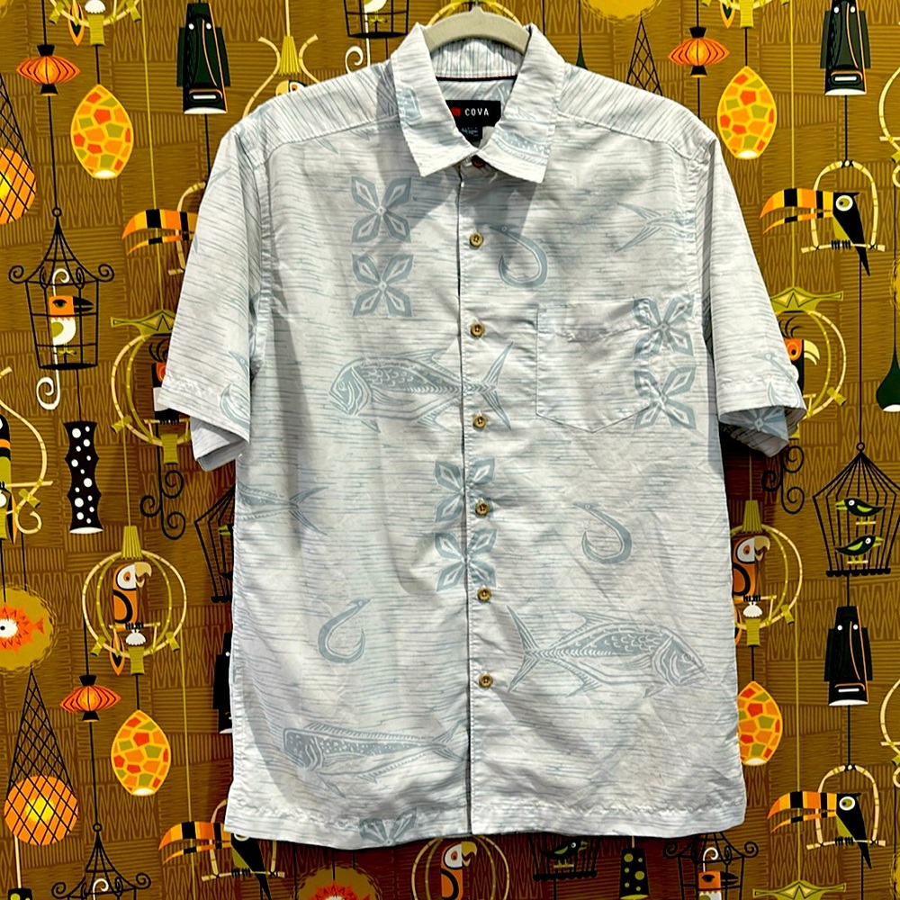 Cova Tiki Hawaiian Fish & Hook Hawaiian Shirt